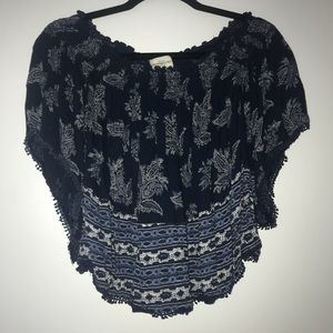 Paisley Abercrombie and Fitch Off The Shoulder Top